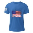 thumbnail image 3 of Xysaqa Shirts for Men Oversized Tshirts for Men Mens Shirts, Men's American Flag Graphic Shirt Cotton Short Sleeve T Shirt Gym Workout Usa Flag Patriotic Tees Tops M-3Xl Athletic Tee Shirt for Men On, 3 of 4