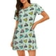 thumbnail image 1 of Fotbe Lighthouse Bata de Dormir para Mujer con Estampado, Camisón de Algodón de Manga Corta, Ropa de Dormir Casual, 1 of 6