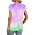thumbnail image 4 of Annhoo Womens Tops Casual Short Sleeve Multicolor Tunic Blouse Striped Crew Neck Summer Dressy Clothes Basic T-Shirts, 4 of 8