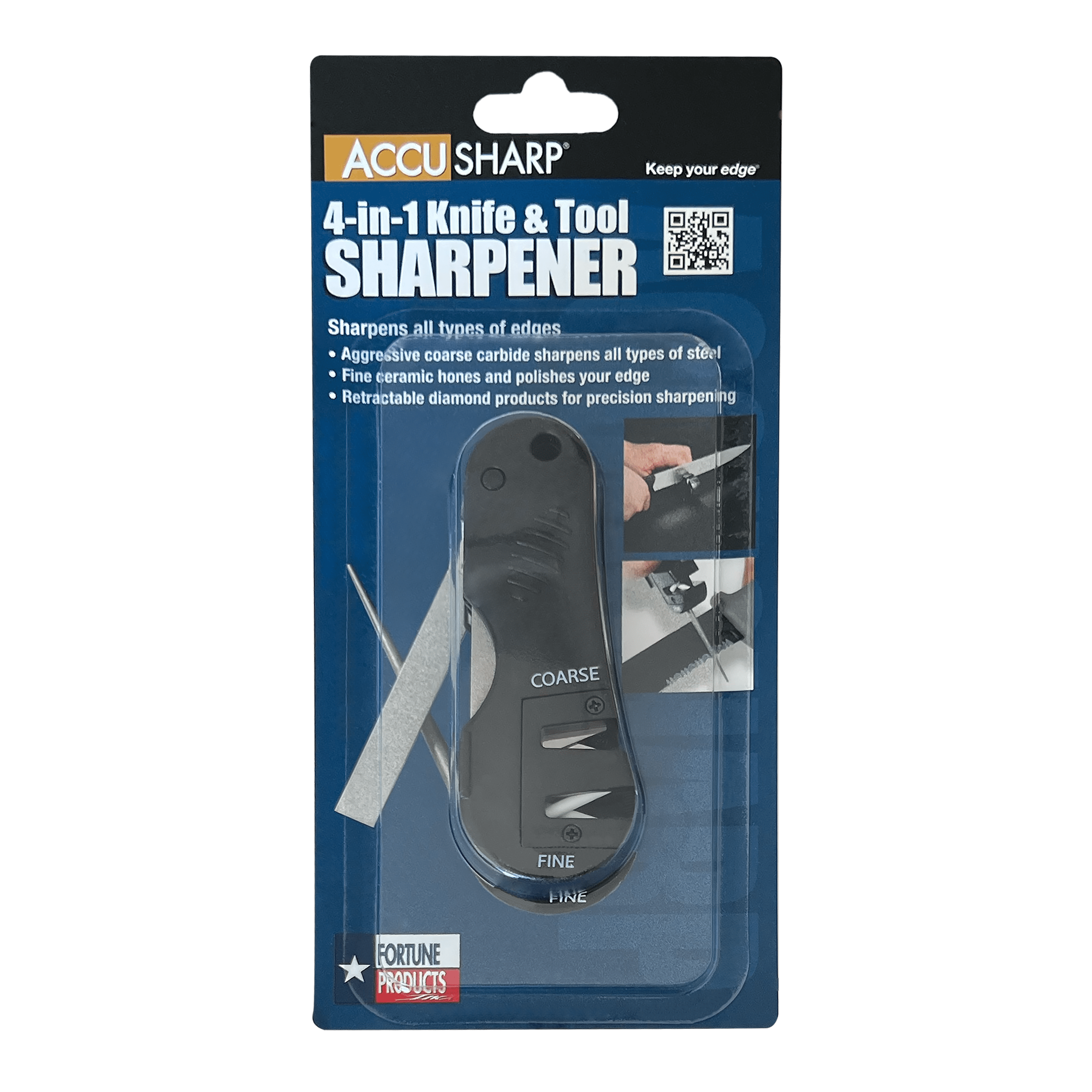 Accusharp 029C 4-In-1 Knife & Tool Sharpener - Quantity 1