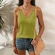 thumbnail image 1 of TaTaai Women's Linen Look V Neck Tank, Strappy Backless Design, Solid Color Sleeveless Top for Summer Fashion Gift, 1 of 6
