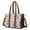 Brown Footballs With, variant on Teacher Tote Bag,Colorful Football Helmets and Flowers Pattern Teacher Utility Tote Bag,Large Work Tote Bags for Women with Multiple Pockets,Top Zipper Closure,13.8x10.6x6.7 Inch