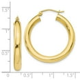 thumbnail image 2 of 10k Polished Lightweight Hoop Earrings - 2.1 Grams - Measures 31.5x16.25mm Wide 3mm Thick, 2 of 2