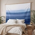 thumbnail image 3 of Navy Blue Ombre Tapestry for Bedroom Wall Hanging Tapestry, Farmhouse Modern Gradient Ceiling Backdrop Tapestries Poster Blanket Wall Decor for Teens Room Living Room Dorm 59" x 79", 3 of 8