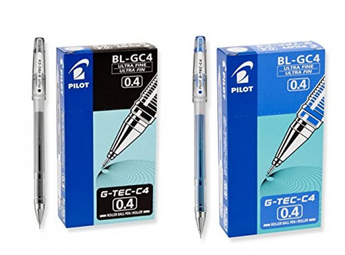 PGTC4-BLU Pilot G-Tec-C Blue Ultra Fine 0.4mm 12 Pack Gel Pen 