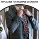 thumbnail image 3 of Corbatas para hombre, estilo inglés, a cuadros, para traje de negocios, de poliéster, cómodas, para bodas y reuniones, 3 of 8