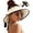 Beige, variant on Sun Visors for Women Wide Brim Beach Hat Foldable Straw Visor Hat Ponytail Summer Packable UPF 50+