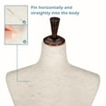 thumbnail image 2 of VINGLI Female Dress Form, Mannequin Torso Body with Adjustable Wood Stand for Display Clothes (White, 6-8), 2 of 7