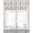 thumbnail image 2 of Colorful Birds Linen Curtain Valance for Bedroom/Bathroom/Kitchen/Office/Living/Dining Room Window,Rustic Froest Tree Branch Farmhouse Pocket Topper Drapes Decorative Cafe Drapery Panel 42"x12", 2 of 6