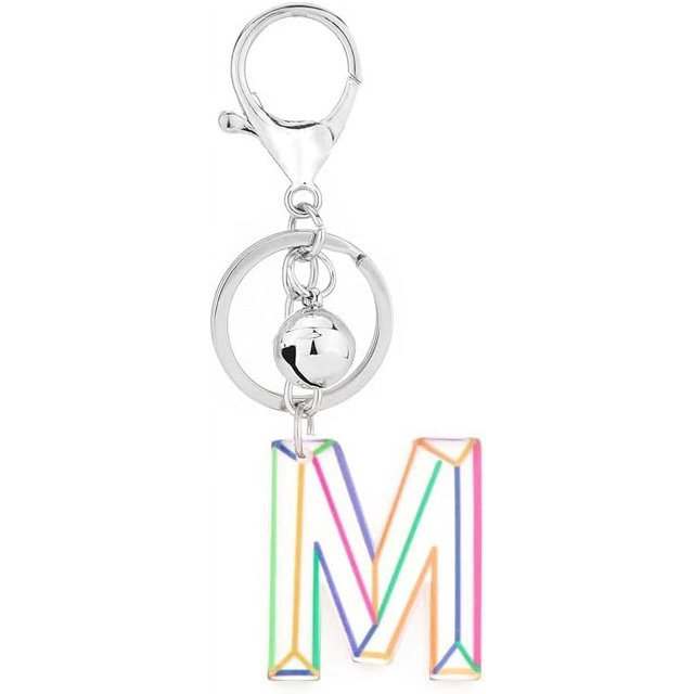 Letter Keychain,26 Letters A-Z Decorative Letter Keychain,Name Keychain for Women Girls Men Teenager Gift
