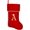 Red, variant on 18 Inches Initial Monogram Christmas Stocking, Personalized Large Embroidered Letter Velvet Christmas Stocking with Gold Trim Decoration for Family Christmas Holiday Party Decor 1Pcs