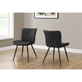 thumbnail image 2 of Monarch Specialties - Dining Chair, 33" Height, Dining Room, Kitchen, Upholstered, Side, Set Of 2, Black Leather Look, Black Metal, Contemporary, Modern, 2 of 3