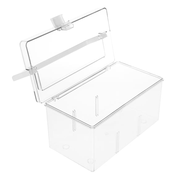 Masteelf Transparent Acrylic Card Holder for Storage Compact Design with Lid Protection Ideal for Various Cards 4.72x3.35x1.18 Inches