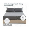 thumbnail image 5 of CCNY 600 TC Egyptian Cotton 1 Fitted Sheet & 2 Pillowcases 15 Inch Deep Pocket (Short Queen-Ivory Solid), 5 of 8