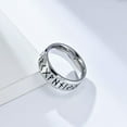 thumbnail image 3 of Simple Vintage Oxidized Black Viking Style Norse Runes Amulet Rings For Men Women 14K Yellow Gold Finger Jewelry Gifts, 3 of 8