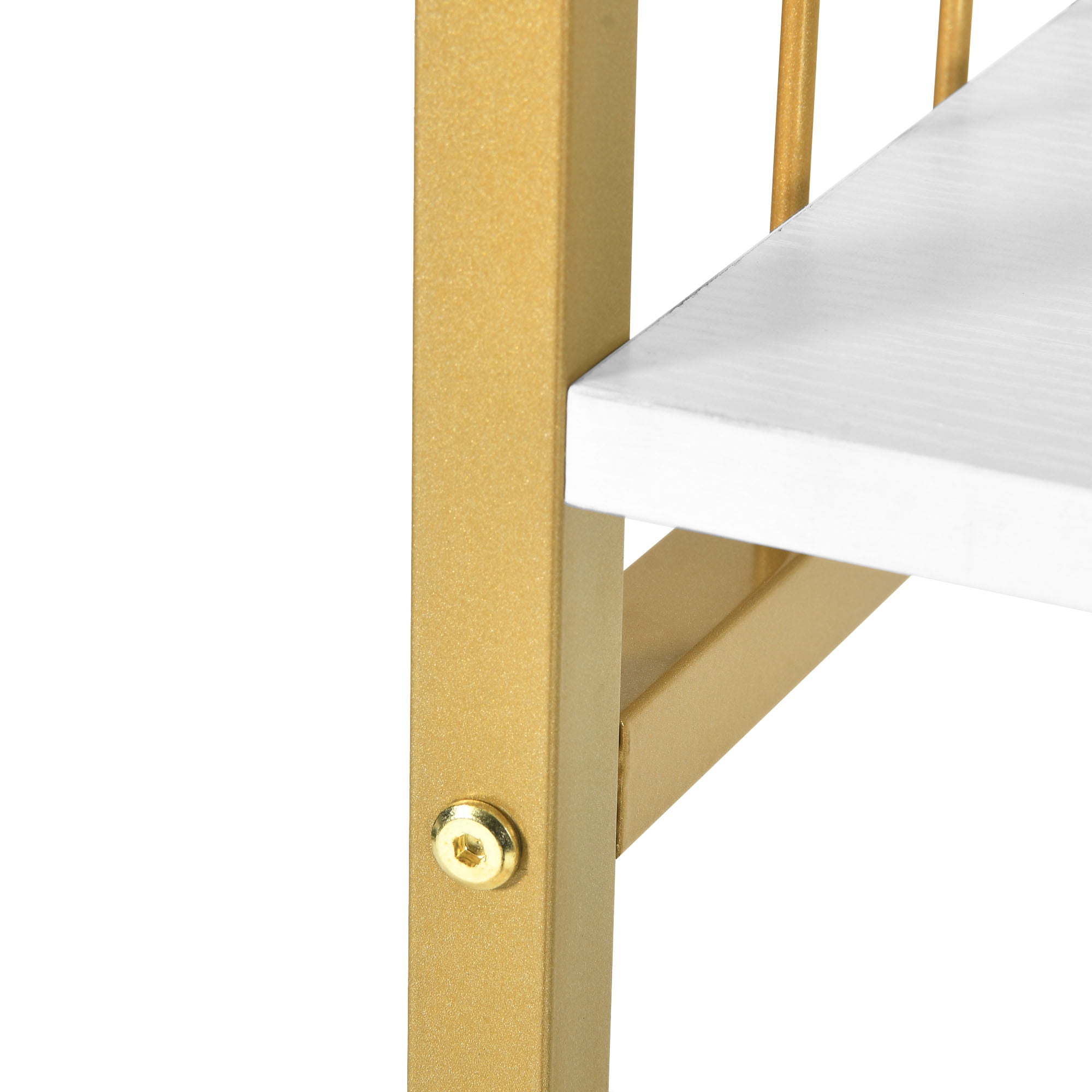Uforic 5 Tier Gold Arched Bookshelf, Modern Bookcase Organizer with Metal Frame for Home Office