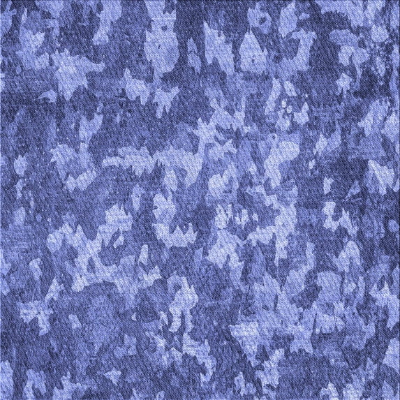Ahgly Company Indoor Square Patterned Sky Blue Dress Blue Area Rugs, 6' Square