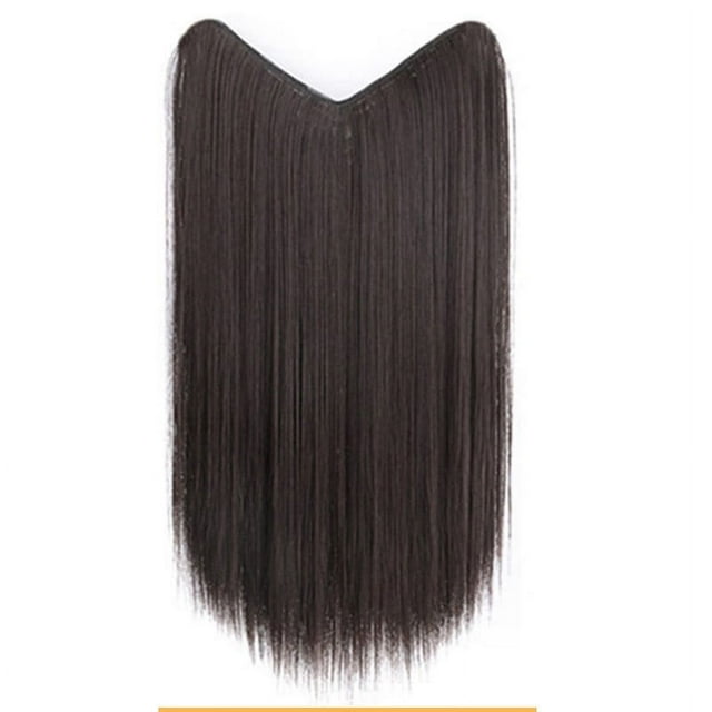 MesaSe Wig Female Long Hair U-shaped Half Headgear Invisible Seamless Long Straight