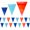 Dark/Light Blue+Orange, variant on Multi-Purpose 105 FT Colored Triangle Warning Pennant Banner, Suitable for Construction, Traffic Marking and Decoration