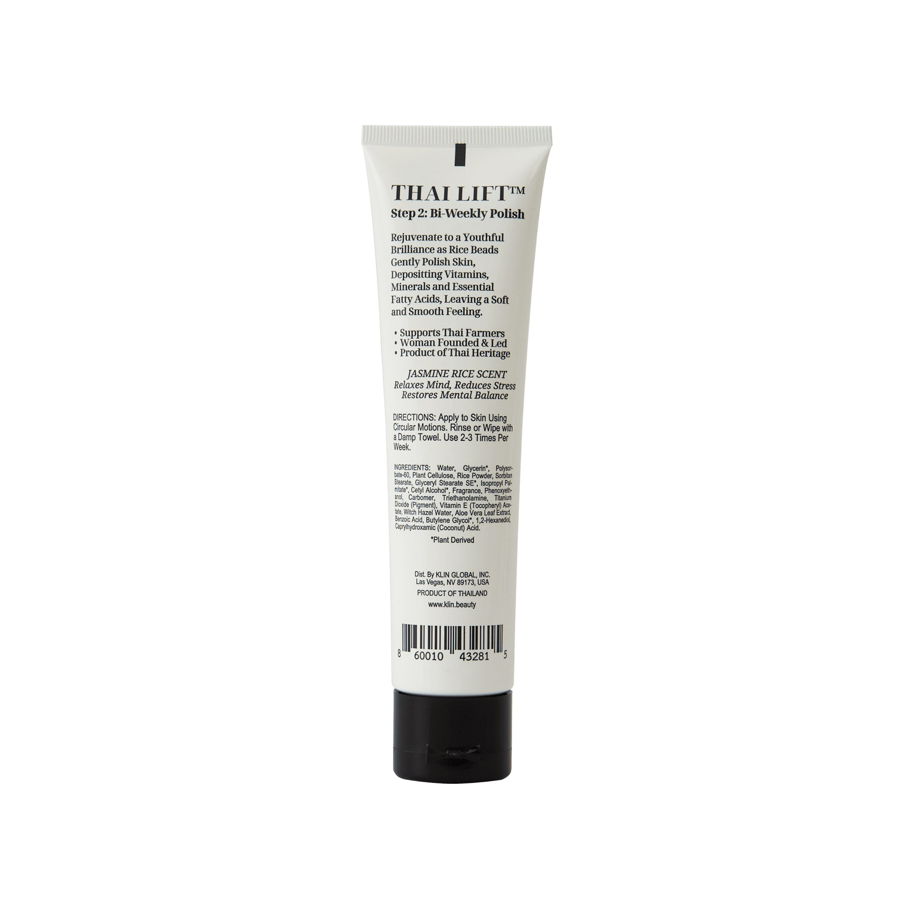 KLIN Jasmine Rice Face & Body SCRUB 114g | 4 oz - Thai Lift Step 2: Bi-Weekly Polish