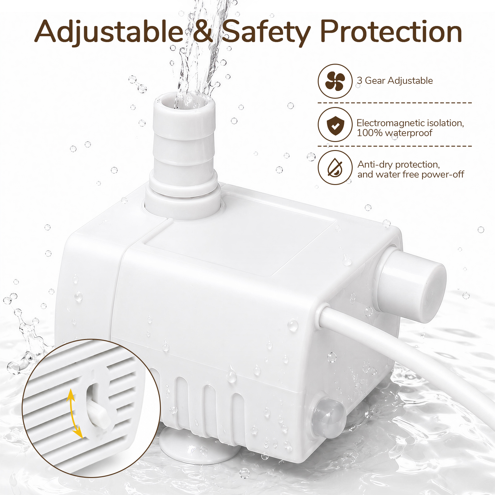 Skdwakiz 1.5L Cat Water Fountain, Clear photo 6