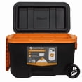 thumbnail image 2 of Hielera Hartplas Everest Adventure 52Qt con Ruedas | 80 Latas, 5 Días de Hielo, Color Negro/Naranja, 2 of 5