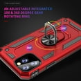 thumbnail image 6 of Dteck Case For Apple iPhone 11 Pro Max(6.5 inches) ,Shockproof Rubber Armor Case Hybrid Rugged Hard PC Back Phone Ring Kickstand Cover,without Screen Protector ,Red, 6 of 8