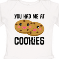 thumbnail image 4 of Inktastic You Had Me at Cookies Boys or Girls Long Sleeve Baby Bodysuit, 4 of 5