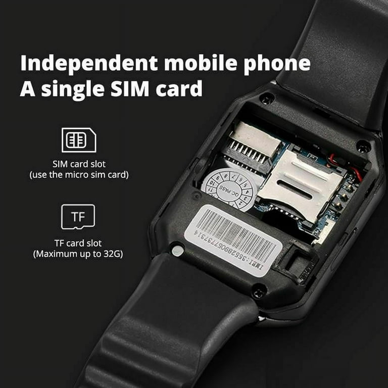 Micro Sd Smart Phone Watch With Sim Card And Memory Card Bluetooth