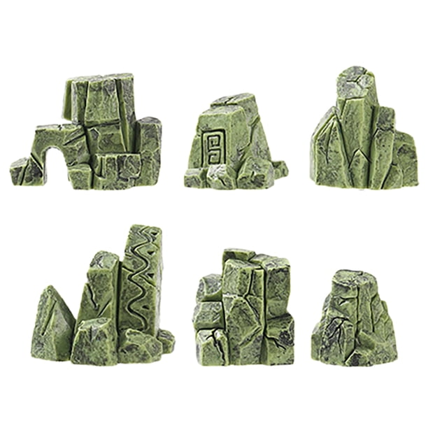 6 mini estatuas de rocalla de resina decorativas en miniatura para modelar rocallas