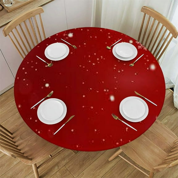 Round Tablecloth with Elastic, Waterproof