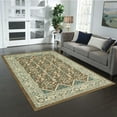 thumbnail image 2 of Mainstays Persian Medallion Loop Print Brown Blue Indoor Area Rug, 7' x 10', 2 of 7
