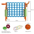 thumbnail image 3 of Set Conecta 4 Gigante Costway para Niños y Adultos Juego de Exterior con Canasta y Juego de Lanzamiento de Anillos 42 Piezas Naranja, 3 of 10