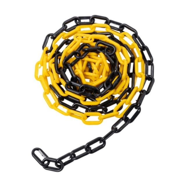 Barrera de tráfico de cadena de enlace premium para estacionamientos, jardines, hoteles, áreas cerradas Amarillo Negro