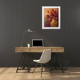 thumbnail image 3 of Wacaster, Linda 26x32 White Modern Wood Framed Museum Art Print Titled - Crimson and Brass II, 3 of 4