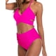 thumbnail image 2 of Conjunto de bikini cruzado con cuello halter y cintura alta para mujer, trajes de baño de dos piezas con efecto push up, 2 of 8
