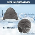 thumbnail image 4 of Morttic Men Knitted Hat Women Earflap Winter Hats Unisex Wool Cap Warm Skull Cap Slouchy with Ear Warmer, 4 of 9