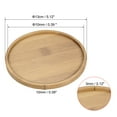 thumbnail image 2 of Uxcell 13cm OD Round Bamboo Plant Saucer Flowerpot Drip Tray Indoor, 2 Pack, 2 of 5