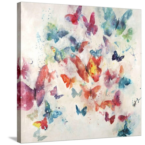 Art.com Flutterby Wisps Stretched Canvas Print Wall Art by Farrell Douglass, 30" x 30"