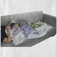thumbnail image 6 of Lilac Soft Flannel Fleece Throw Blanket, Illustration of a Posy of Rural Meadow Blossoms Feng Shui Soulful Nature Theme, Cozy Plush for Indoor and Outdoor Use, 50" x 60", Multicolor, by Ambesonne, 6 of 6