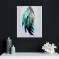 thumbnail image 4 of MLJA Peacock Canvas Wall Art Vintage Blue and Feather Painting Picture Artwork for Home Living Room Bedroom Decor, 4 of 4