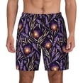 thumbnail image 2 of Picia Lavender Flowers pattern Mens Swim Trunks with Compression Liner Stretch Beach Shorts Quick Dry with Zipper Pockets No-Chafing Board Shorts-Medium, 2 of 9