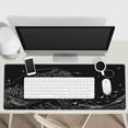 thumbnail image 5 of Japanese Sea Wave Cool Anime Kanagawa Large Gaming Mouse Pad, Black and White Keyboard Mouse Mat, Long Computer Gaming Cool Mousepad for Home Office Work Desk Stitched Eges Non-Slip Base Mouse Pads, 5 of 6