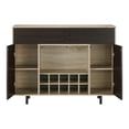 thumbnail image 5 of Furniture of America Tarian Wood 10-Bottle Buffet Server in Natural Oak, 5 of 5