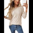 thumbnail image 1 of Suéter de Punto Suave para Mujer, Top Informal Elegante de Otoño Albaricoque S, 1 of 8