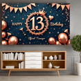 thumbnail image 4 of Rose Gold Theme Birthday Banner Crown Design Official Teenager Banner for Teen Party Indoor Celebration, 4 of 9