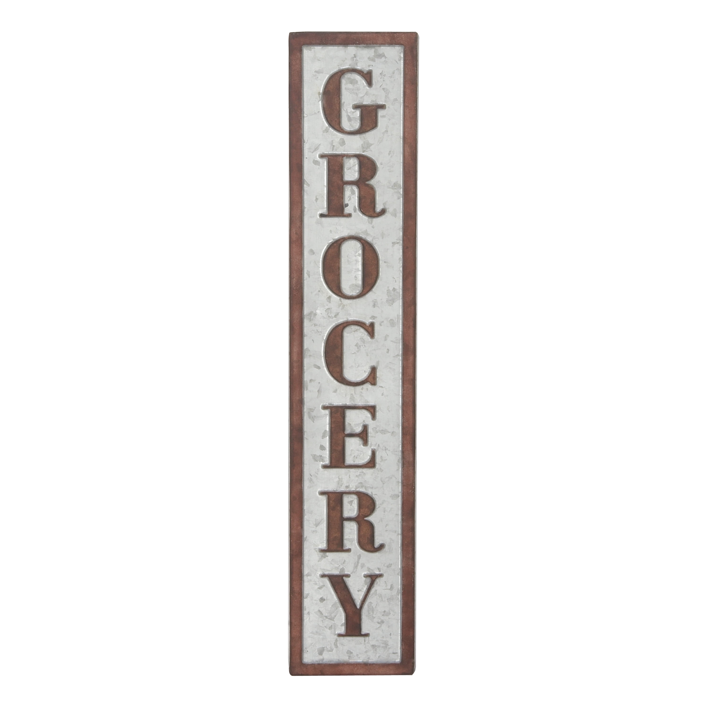 DecMode Indoor Brown Metal Farmhouse Sign Wall Decor