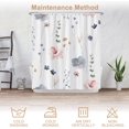 thumbnail image 5 of Floral Shower Curtain, Flower Plant Herb Bathroom Curtain, Minimalist Modern Bloom Shower Curtain Set with 12 Hooks for Bathroom, 72Wx72L inch, 5 of 6