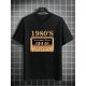 thumbnail image 2 of Camiseta de manga corta con cuello redondo y estampado de letras y cintas para hombre, verano 2025, 2 of 6