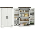 thumbnail image 1 of HOMCOM Armoire de Garde-Manger de Cuisine Armoire de Rangement avec Tablettes Ajustables Blanc, 1 of 10